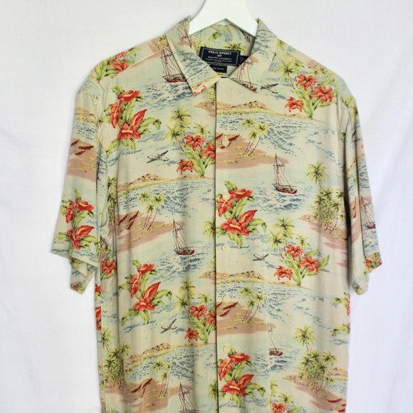 Ralph Lauren Polo Sport Island Shirt Mens Medium - Picture 1 of 8